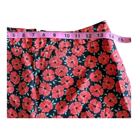 Anthropologie ETT TWA VirginieRed Floral Ruffle Flared Poppy Print Pants Size 2 - Picture 3 of 16